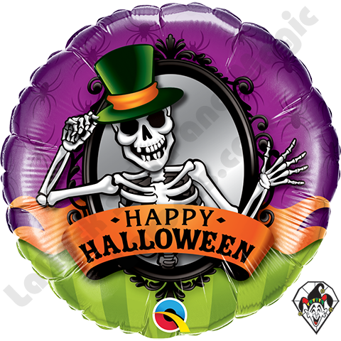 Halloween Skeleton Mirror Foil Balloon (480x480), Png Download