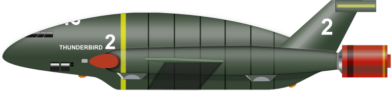 Spaceship Free To Use Clip Art - Thunderbird 2 Png (772x180), Png Download
