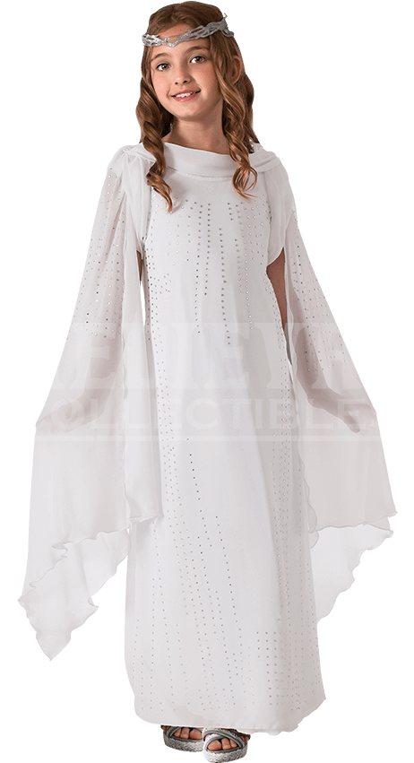 The Hobbit Girls Deluxe Galadriel Costume - Hobbit Costume For Girls (850x850), Png Download