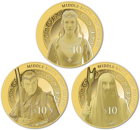 The Battle Of The Five Armies Premium Gold Coin Set - The Hobbit (600x600), Png Download