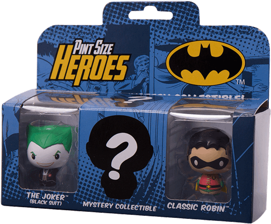 The Joker, Robin And Mystery Pint Size Heroes 3-pack - Pint Size Heroes All Batman (600x600), Png Download