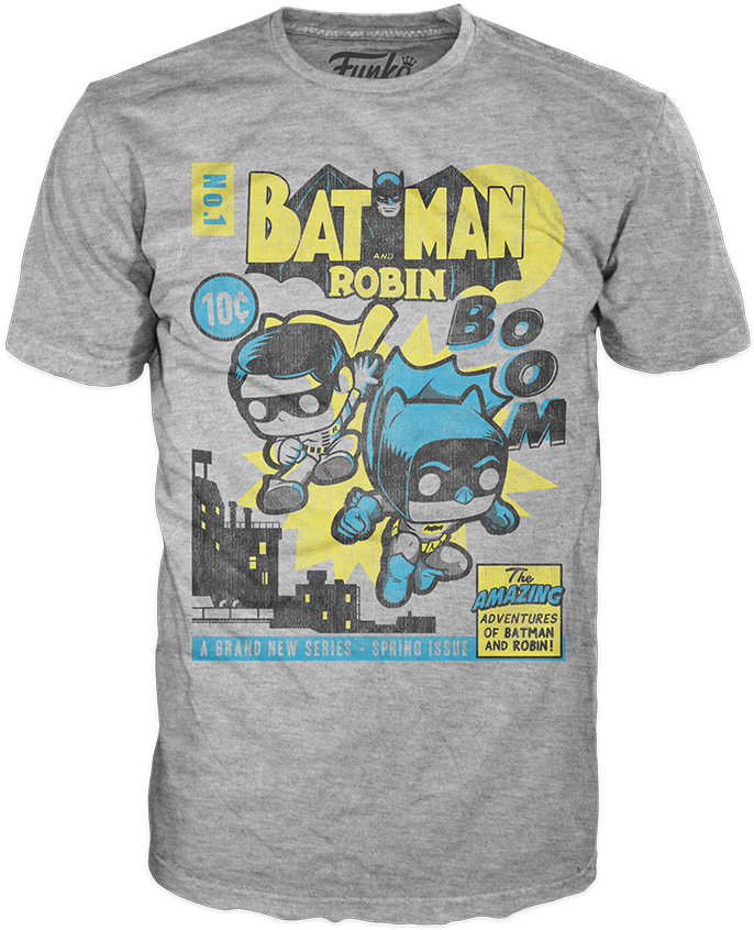 Batman Robin Comic Original - Funko Pop T Shirts Batman (850x1100), Png Download
