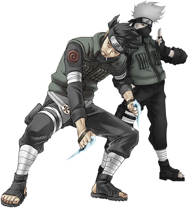 Jonin Level Ninja's Kakashi And Asuma - Kakashi Y Asuma (367x405), Png Download