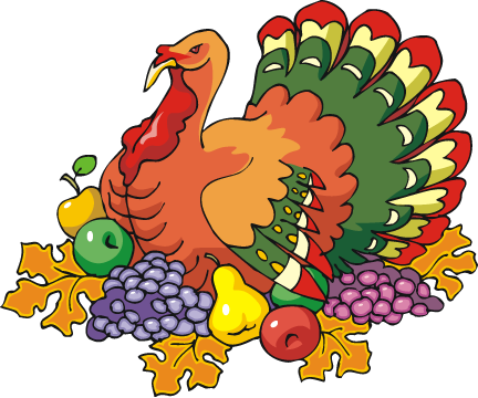 Png - - Thanksgiving Turkey Clipart (432x360), Png Download