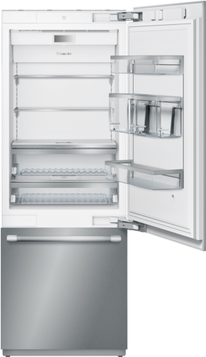 30 Inch Built In Panel Ready Two Door Bottom Freezer - Thermador T30bb910ss (435x515), Png Download