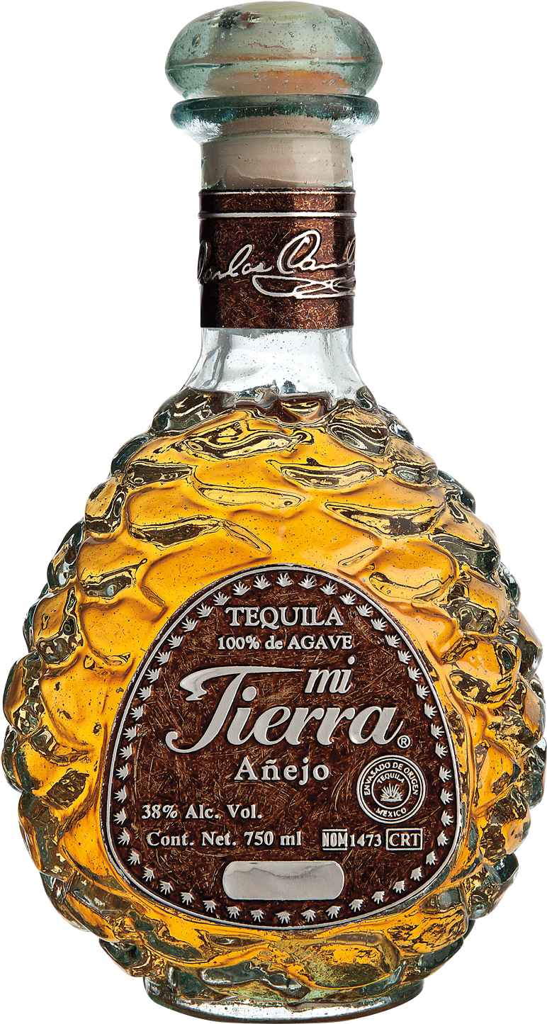 Tequila Mi Tierra Añejo (909x1535), Png Download
