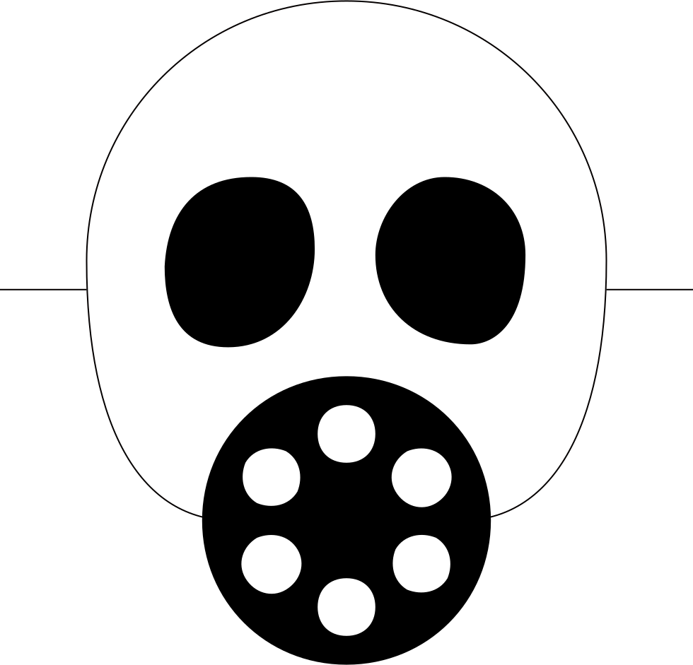 Gas Mask Comments - Free Cinema Icon (980x941), Png Download