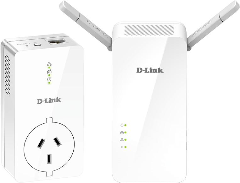 Png , Download - D-link Dhp-p601av 1000mbit/s Ethernet Lan White 2pc(s) (861x677), Png Download