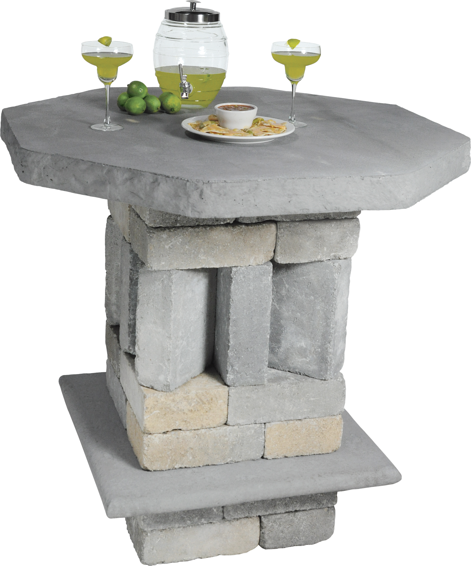 01-table With Margaritas - End Table (1500x1802), Png Download