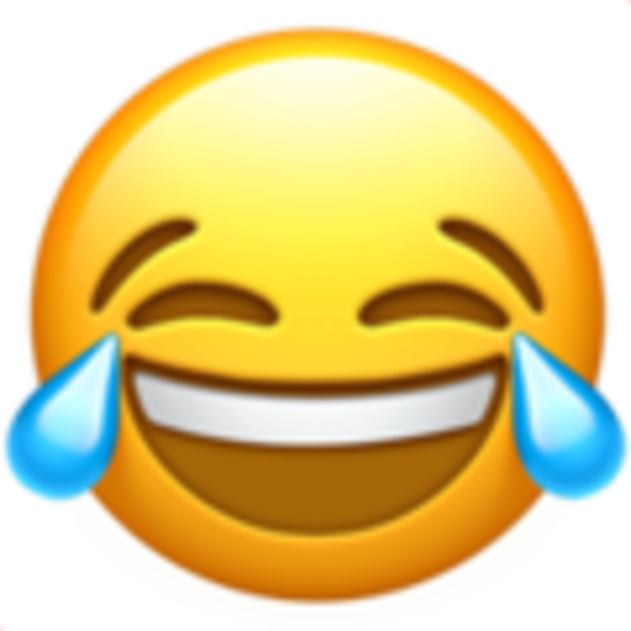Laugh Cry Emoji Updated (900x900), Png Download