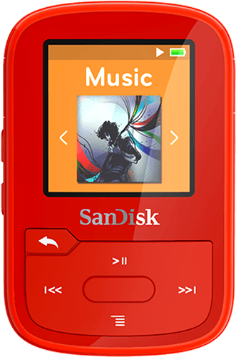 Clipsportplus Red Front Copy - Sandisk Sansa Clip Sport Plus (500x500), Png Download