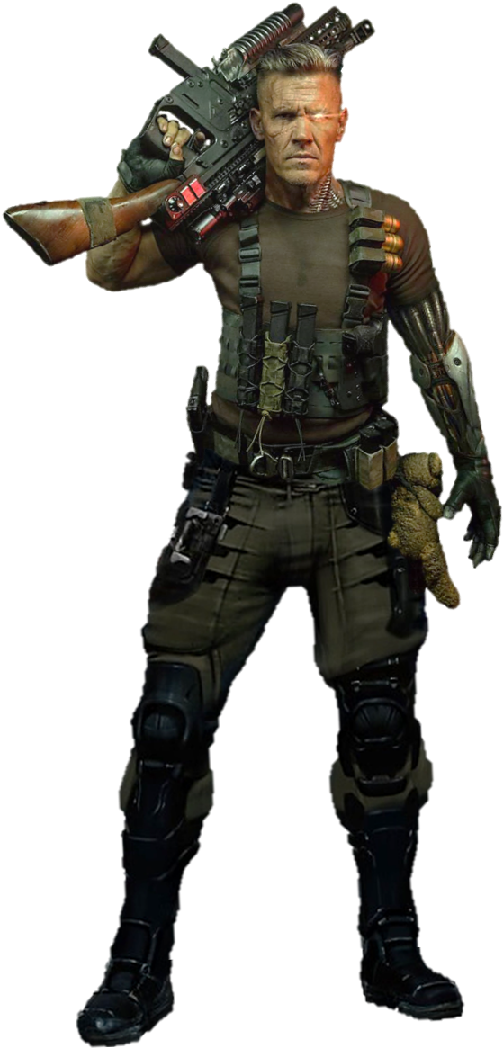 Cable - Cable Deadpool 2 Cosplay (400x807), Png Download