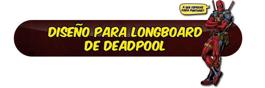 [tutorial] Diseño Para Longboard De Deadpool - Design (920x308), Png Download