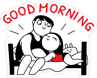 Good Morning - Good Morning Couple Pictures Cartoons (490x317), Png Download