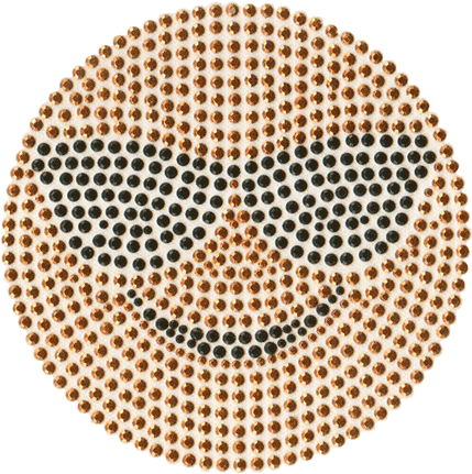 S102106 Emoji Smiling Face With Sunglasses - Abstract Dotted Circles Png (484x500), Png Download