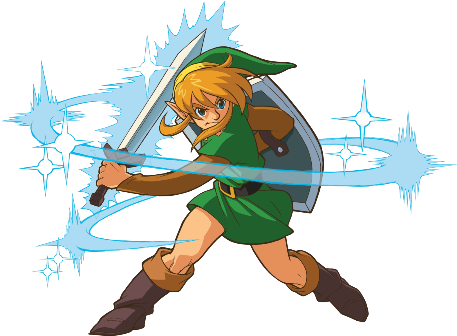 A Link To The Past Belt Blonde Hair Blue Eyes Boots (1600x1185), Png Download