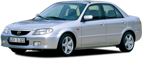 Mazda - Mazda 323 Sedan 2003 (484x363), Png Download