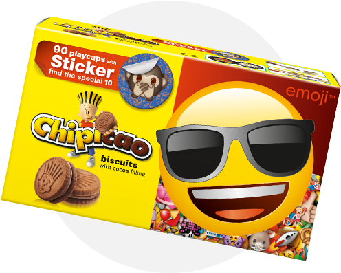Emoji Biscuit 50g 01 - Chipicao Biscuits (600x400), Png Download