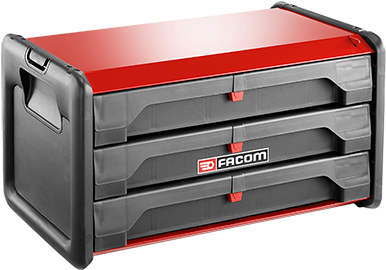 My Mobile Storage - Facom Bt.203 - Bi-material Toolbox - 3 Drawers (930x316), Png Download