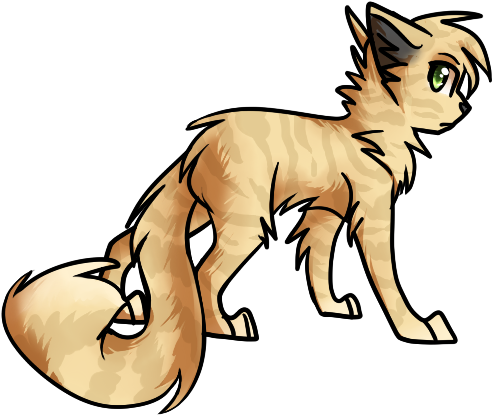 Warrior Cats - Sandstorm Warrior Cats Anime (560x450), Png Download
