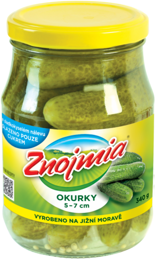 Back - Znojmia Okurky 5-7 Cm 340g (377x600), Png Download