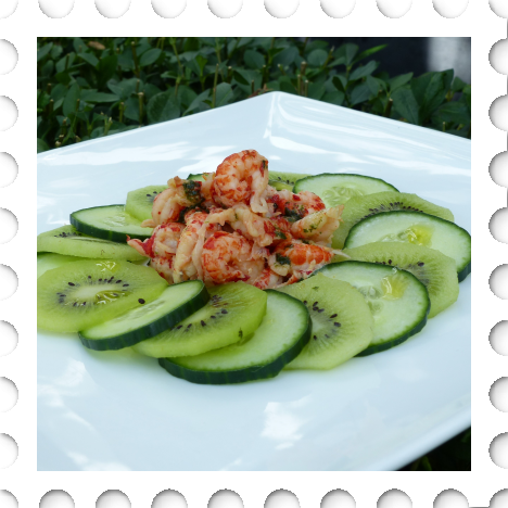 Kiwi Cucumber Carpaccio - Pepino (468x468), Png Download