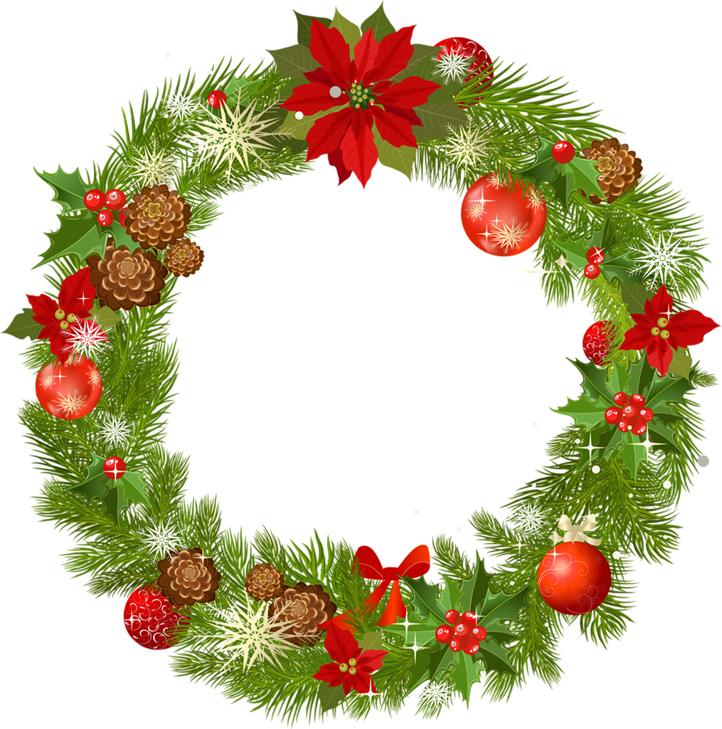 Фото, Автор Missis - Christmas Wreath With Bells (1015x1024), Png Download