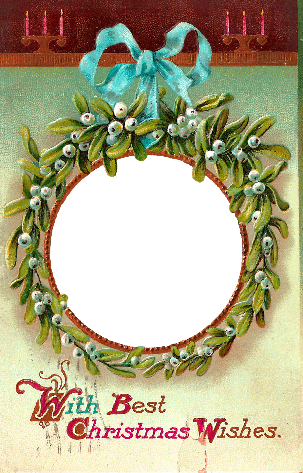 Digital Antique Christmas Greeting Frame Downloads - Christmas Day (1027x1600), Png Download