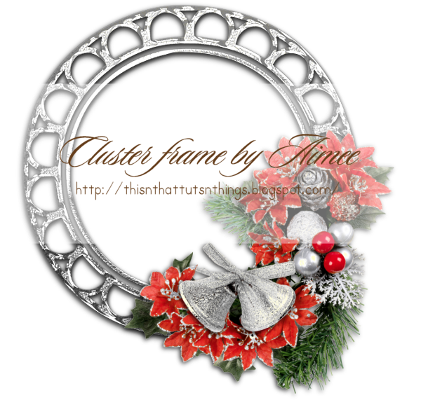 **here's A Bonus Cluster Frame I Made With This Kit - Wreath (600x600), Png Download