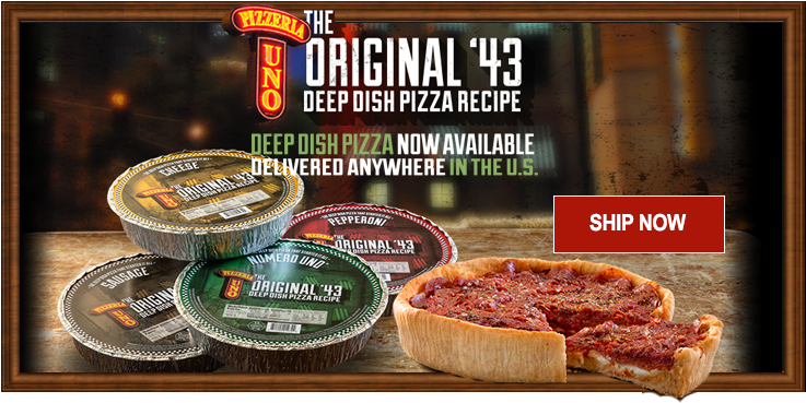 Original Deep Dish Pizza Shipping - Pizzeria Uno Chicago (960x370), Png Download
