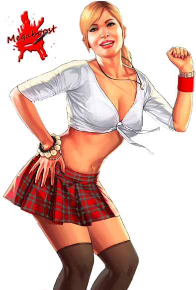 Gta V - Gta V Girl Png (416x600), Png Download
