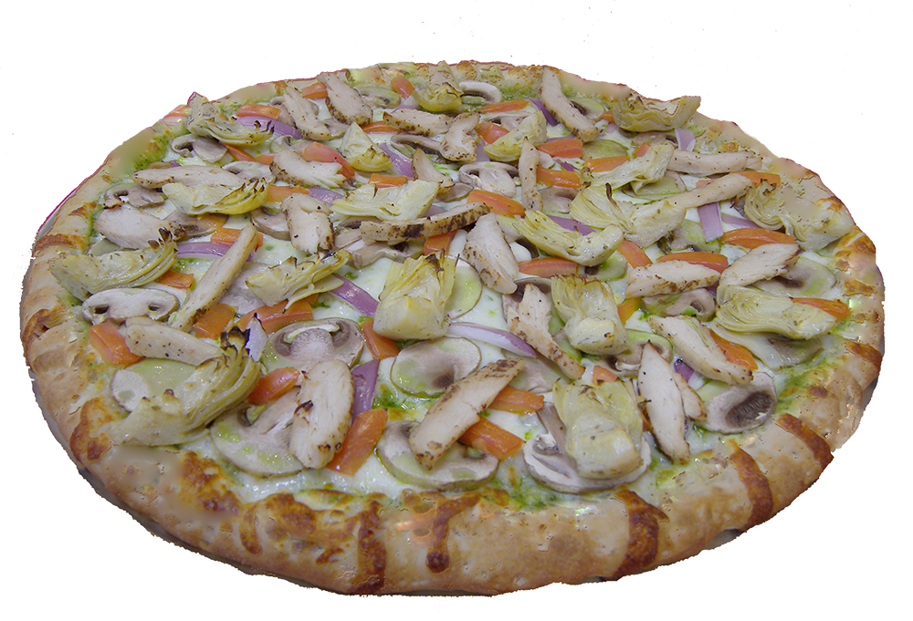 Chicken Pesto Pizza (1000x681), Png Download