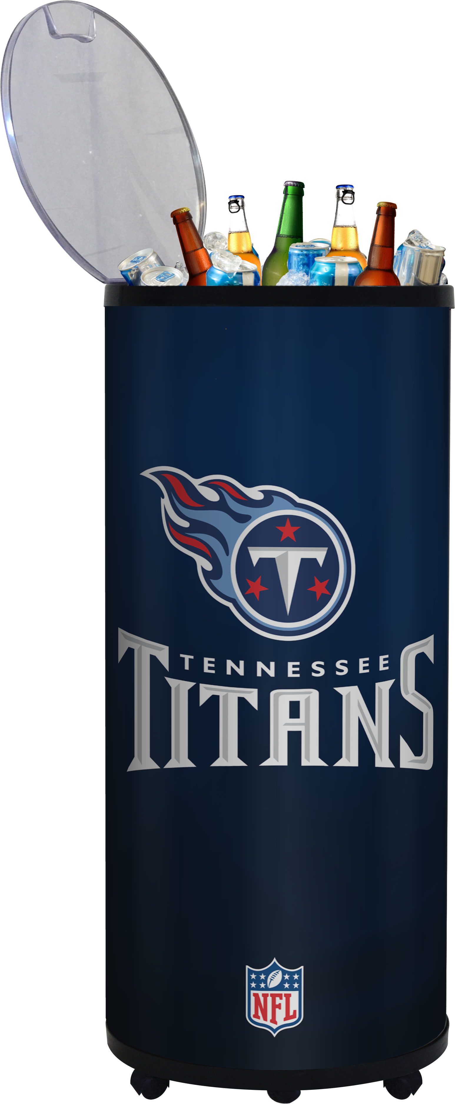 Tennessee Titans 17" X 40" Beverage Ice Barrel Cooler - Tennessee Titans (1832x4135), Png Download