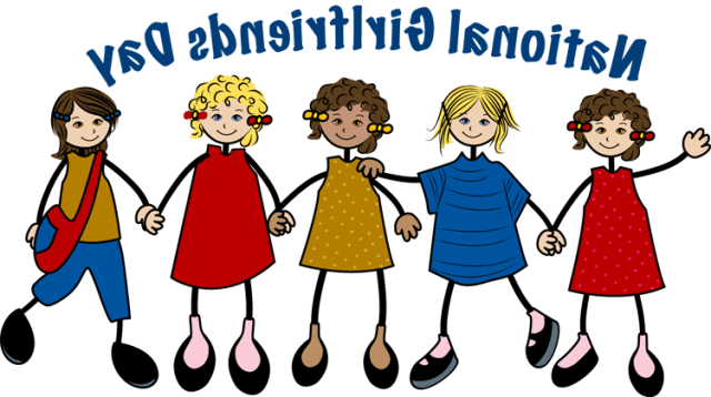 Girl Friends Clipart - National Best Friend Day (640x358), Png Download