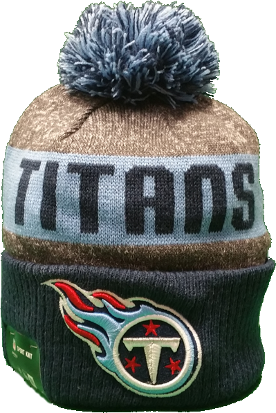 Tennessee Titans 2016-2017 Sideline Knit Pom Toque - New Era Nfl Sideline Beanie - Tennessee Titans (399x597), Png Download