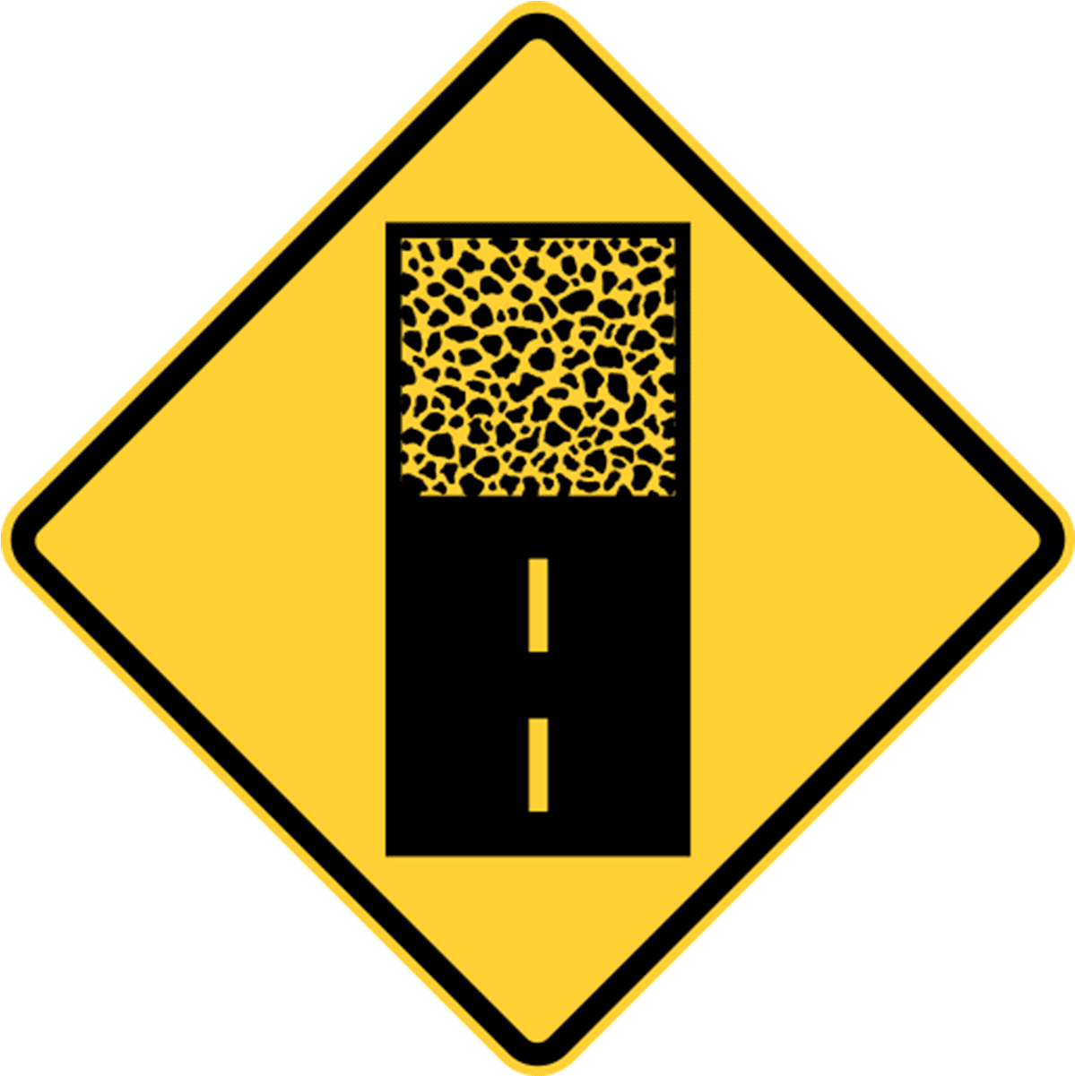 Pavament End Sign Is Used In - Road Signs Clip Art (1600x1200), Png Download