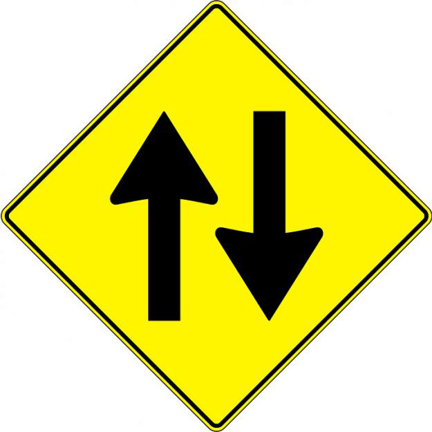 Twowaysign - Placa De Duplo Sentido (625x625), Png Download