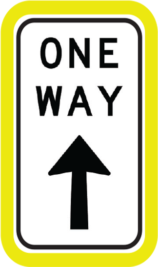 One Way Ahead Arrow 450x800mm Black On White Class - Speciality Road Signs - Give Way To Stock (800x600), Png Download