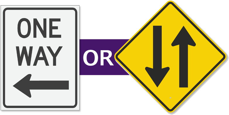 One Way Communication Or A Two Way Conversation - One Way Two Way (800x400), Png Download