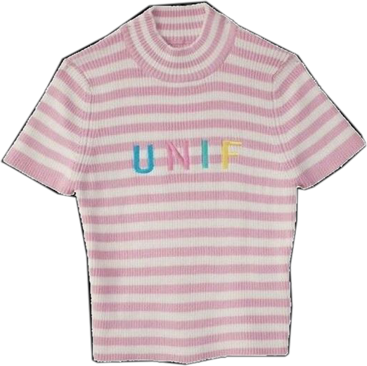 Unif Shirt Png Polyvore Pastel Pink Freetoedit - Unif Pink Top (522x520), Png Download