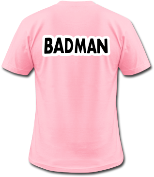 Badman Example T-shirt Printing With White Stroke - T-shirt (378x378), Png Download