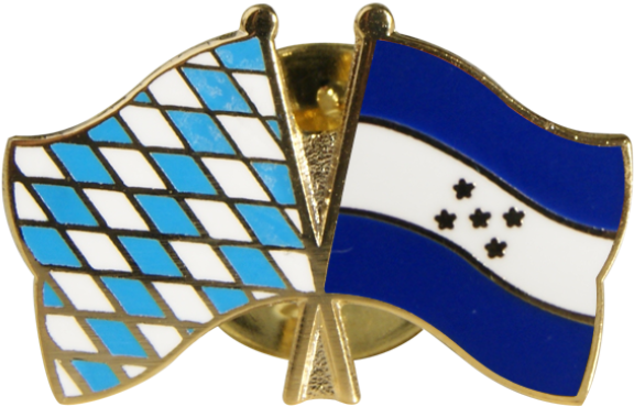 Honduras Friendship Flag Pin, Badge - Bayern Österreich Flagge (1500x997), Png Download