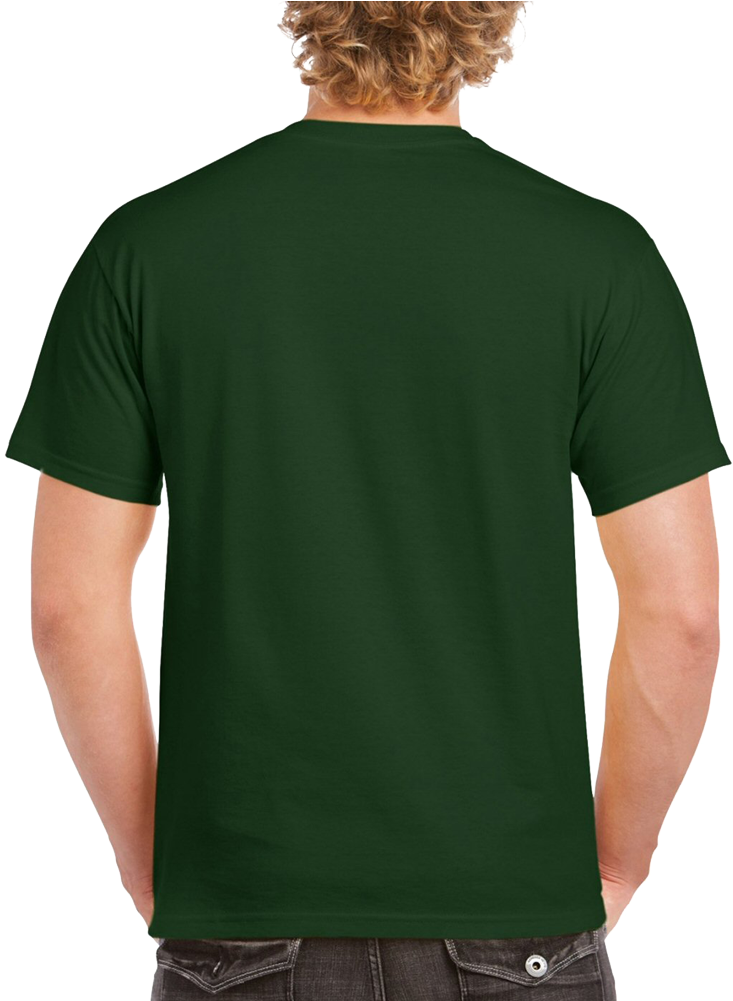 Full Color Shirts - Brown Gildan Shirt Back (1000x1000), Png Download