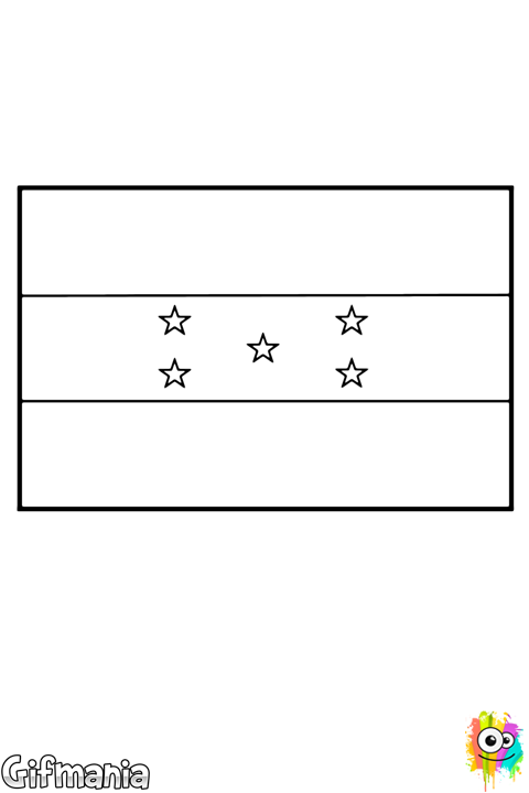 Flag Of Honduras - Bandera De Honduras Para Colorear (480x720), Png Download