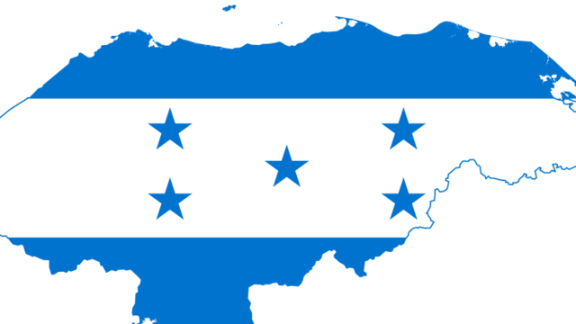 🇭🇳aph Honduras🇭🇳 - Honduras Map Outline Flag (640x360), Png Download