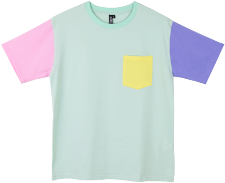 Pastel Color Block Shirt - Pastel Color Block Tee (454x454), Png Download