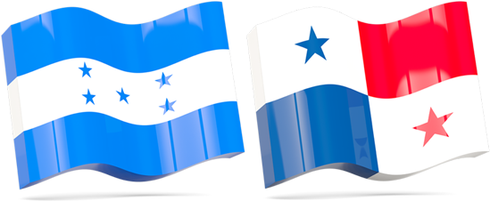 Honduras-panama - Honduras Flag Png (550x275), Png Download