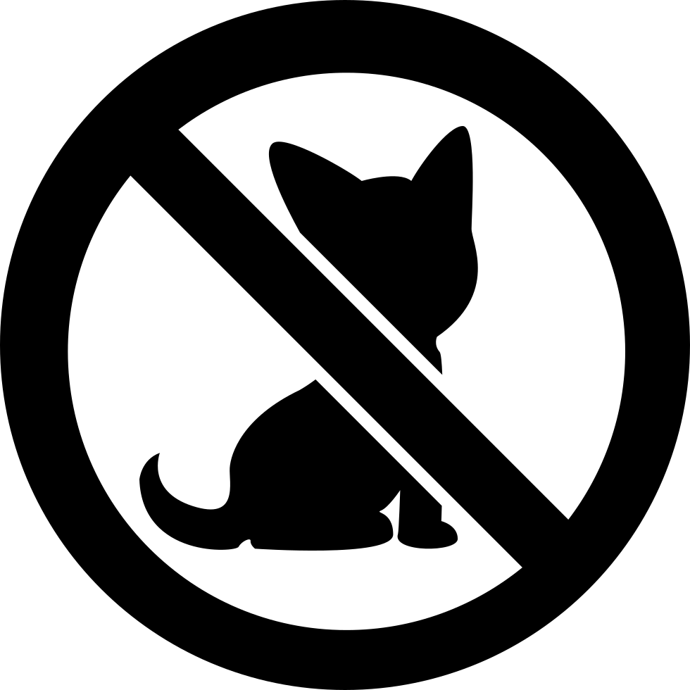 Pets Prohibition Sign - Share Alike (980x980), Png Download