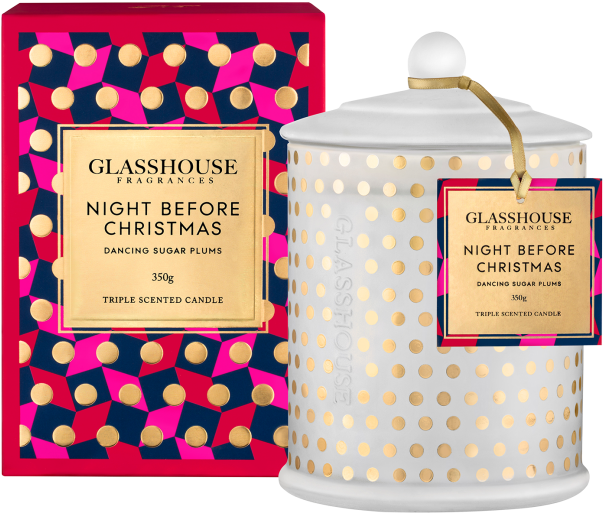 Night Before Christmas Dancing Sugar Plums 350g Christmas - Glasshouse 2017 Night Before Christmas Candle (832x750), Png Download