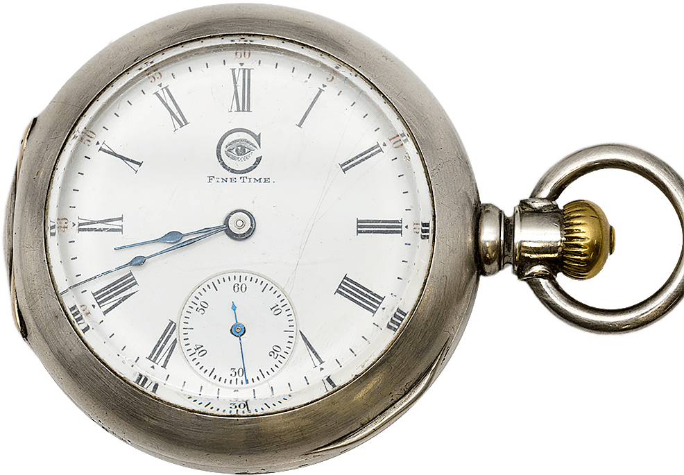 1906 Elgin Coin Silver Pocket Watch - Happiness (1000x1000), Png Download